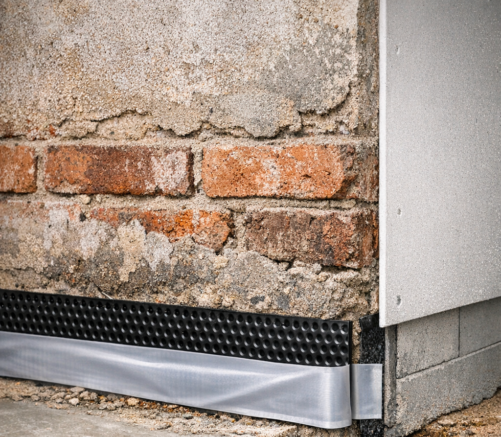 Detail izolace zdiva